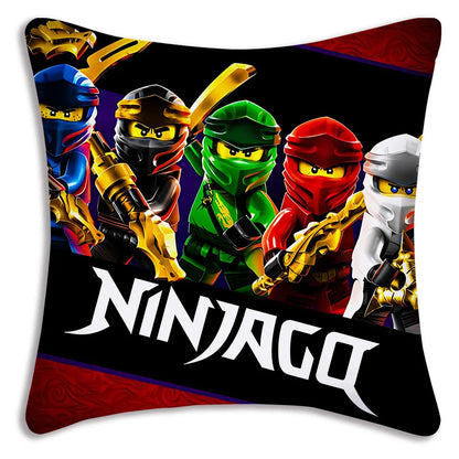 Pillow Covers Cartoon For Game Ninjagos Sofa Decorative Home Double-sided Printing Short Plush Cute Cushion Cover
