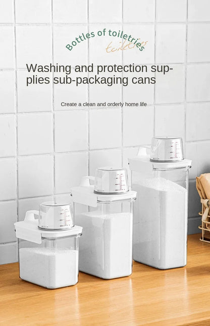 Laundry powder storage box, bathroom laundry detergent storage tank, transparent acrylic box, household necessities