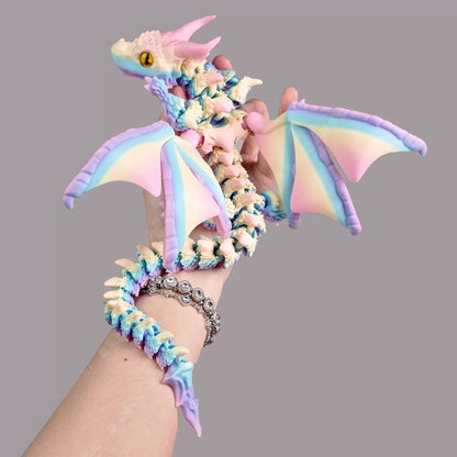 2026 New Hot Sale 3D Printed Big Horn Dragon Model Toy Articulated Joints Action Figure Party Decoration Craft Gift Wholesale