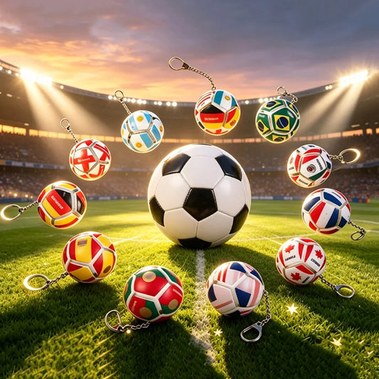 USA Mexico Canada All Country Flag Football Keychain Fidget Stress Ball Squishy Decompression Toy Anxiety Relief Fan Souvenir