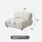Any Size Custom Cream Teddy Fabric Modular Sofa Combine Modules High Elastic Latex Foam Fill Nordic Minimalist Living Room Sofa