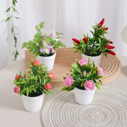 1SET Simulation Plant Potted Plant, Suitable For Commercial Office Counter, Living Room, Study, Courtyard, Home Decoration