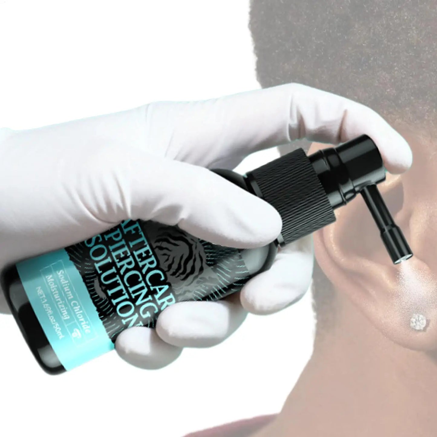 1pc After Care Piercing Solution 50ml Gentle Safe Mist Piercing Spray Aftercare For Adults Men Women Friends Daily Home Indoor
