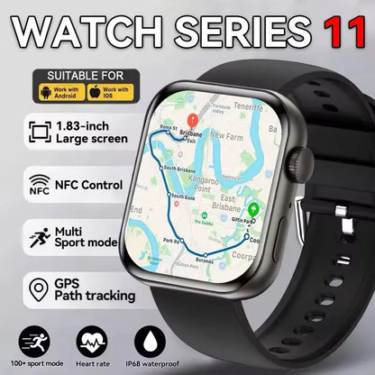 2026 Series 10 Watch 10 GPS Smart Watch Memory Music Video Bluetooth Call Heart Rate Waterproof NFC Smartwatch For Android IOS