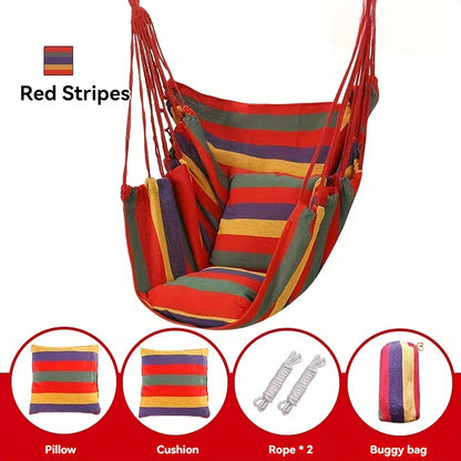 Outdoor New Swing Hammock Chair Canvas Leisure Chair No Pillow Or Cushion Dormitory Hammock Swing Rocking Chair(With Storage Bag
