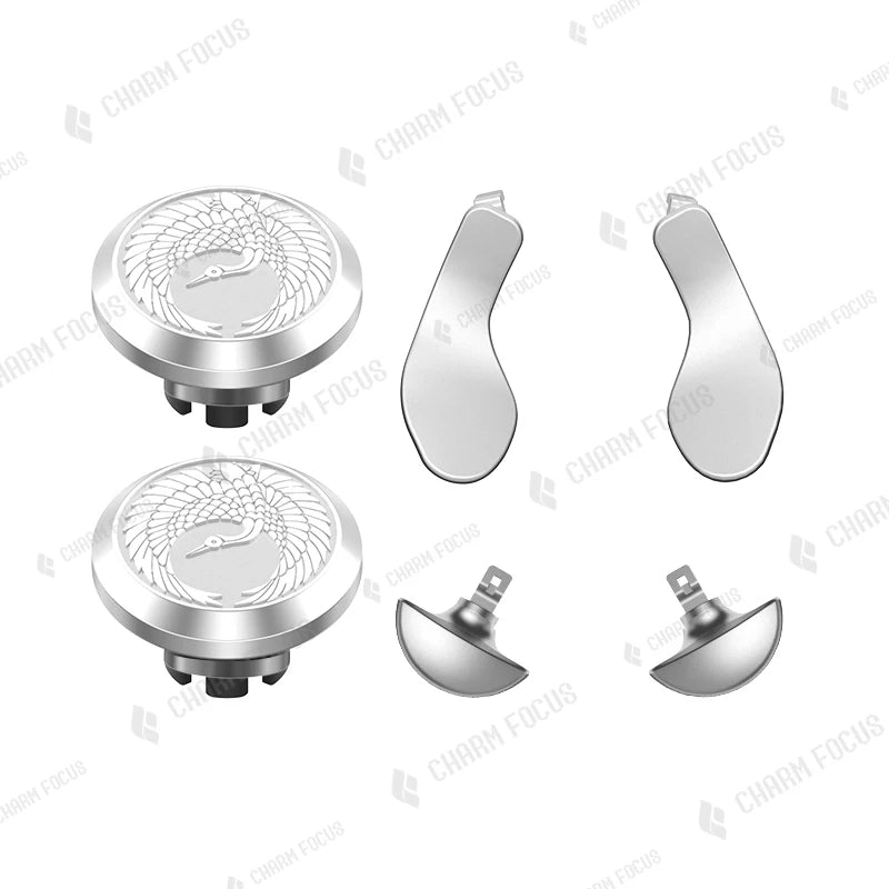 PS5 Edge Controller 6-in-1 Metal Thumb Rod Joystick Cover 2 Swap Rod 4 Metal Rear Paddle Trigger Button Replacement