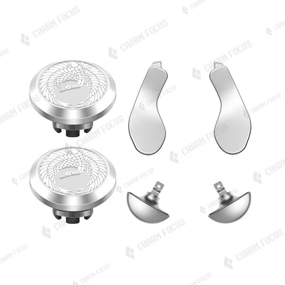 PS5 Edge Controller 6-in-1 Metal Thumb Rod Joystick Cover 2 Swap Rod 4 Metal Rear Paddle Trigger Button Replacement