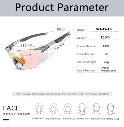 Karos Photochromic Cycling Glasses UV400 Protection Sunglasses Day Night Use Eyewear For Bicycles Fishing Driving Outdoor Hiking