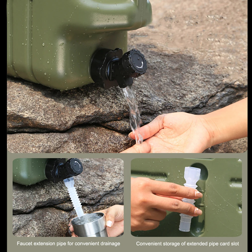11L Outdoor Water Bin Large Capacity for Camping Fishing Picnic Hiking Portable Drinking Water Canister with Detachable Faucet