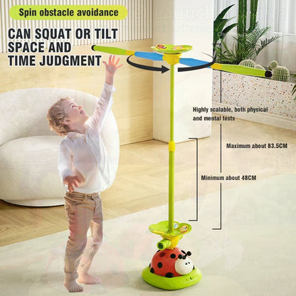 Musical Jump Sports Toys Multifunction Toss Ring Game Toy and Shooting Launcher for Kids Fitness Training Home Outdoor Game
