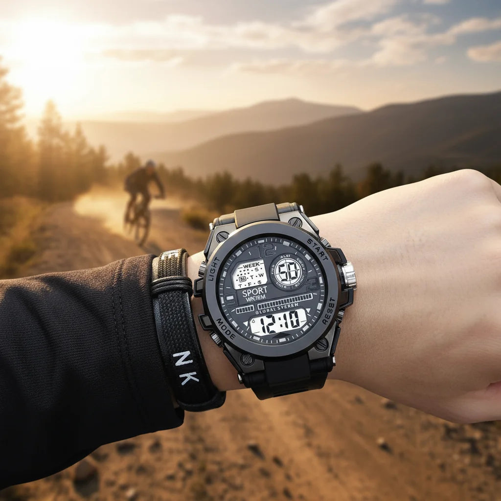 Trendy men's multifunctional sports student electronic watch is the best choice for gift giving