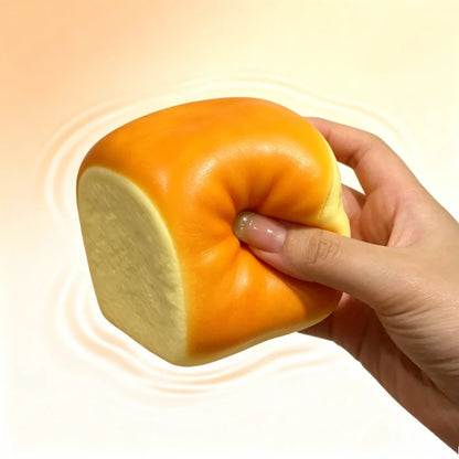 1&2PC Simulation Bread Squishy Squeeze Toy Food Grade Silicone Safe Soft Slow Rising Decompression Fidget Toy For Stress Relief