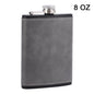 6/8oz Portable Hip Flask Brown Leather Covered Stainless Steel Flask for Alcohol Whiskey Flasks Man Gift