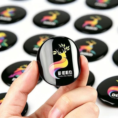 50PCS Free Custom Waterproof 3D Gel Logo Clear Crystal Epoxy Resin Dome Sticker Self-Adhesive Any Size