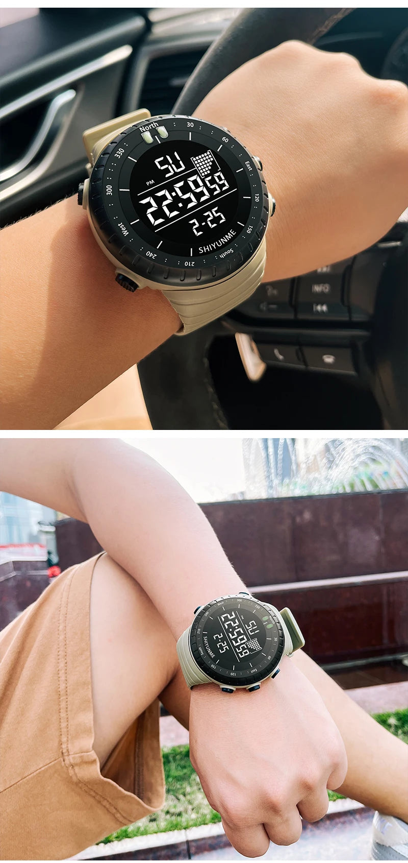 Top Men's Sports Watch 50M Waterproof Military Display Clock Man Watches LED Digital Luxury Fashion  Electronic Wristwatch  2111