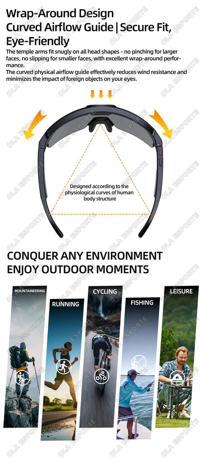 2026 New AI Smart Sports shooting&recording Glasses 800W Camera HD Anti-shake Bicycle Riding Shooting Artifact Windproof Goggle