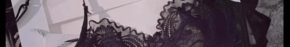Chic French Ultra-thin Lace Lingerie Set, Large Breasts See-through Underwire Bra,small Bust Lift Elegant Soft Feminine Set S-xl