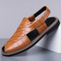 Men's Summer Breathable Soft-Soled Roman Sandals Anti-Slip Comfortable Slip-On Casual Covered-Toe Shoes-2021