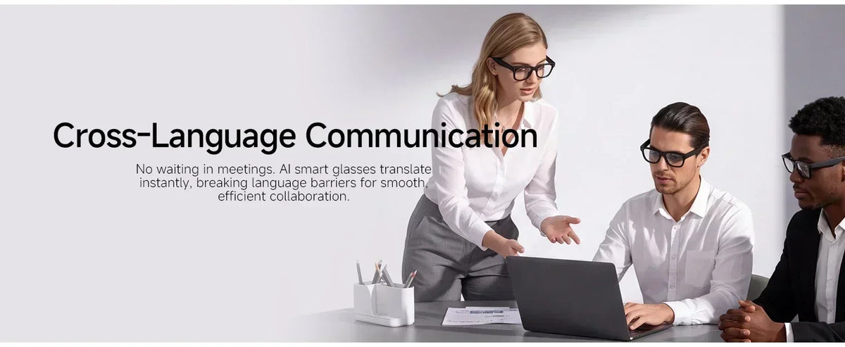 2026 New AI Smart Glasses 8MP HD Camera AI Translator Surround Sound Audio Smart Assistant 2000mAh Charging Case Smart Eyewear