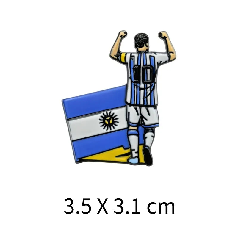2026 USA Canada Mexico Football Pin Badge Cartoon Alloy Unisex Soccer Player Souvenir Brooch DIY Clothes Bags Hat Scarf Jeans
