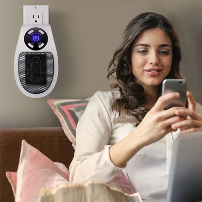 Portable Electric Heater Mini Radiator Plug in Wall Home Appliance with Remote Control Fast Heating Hand Warmer for Room Desktop
