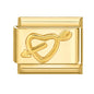Fashion Women Men Gold Color Heart Butterfly Flower Italian Charm Link Fit 9mm Stainless Steel Bracelet DIY Jewelry