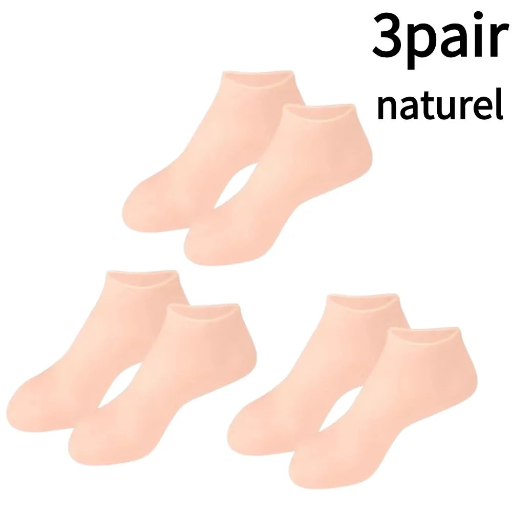 1-5pairs Moisturizing Foot Socks,Silicone Socks for Dry Cracked Feet Women's Foot Socks Cracked Dead Skin Remove Protector
