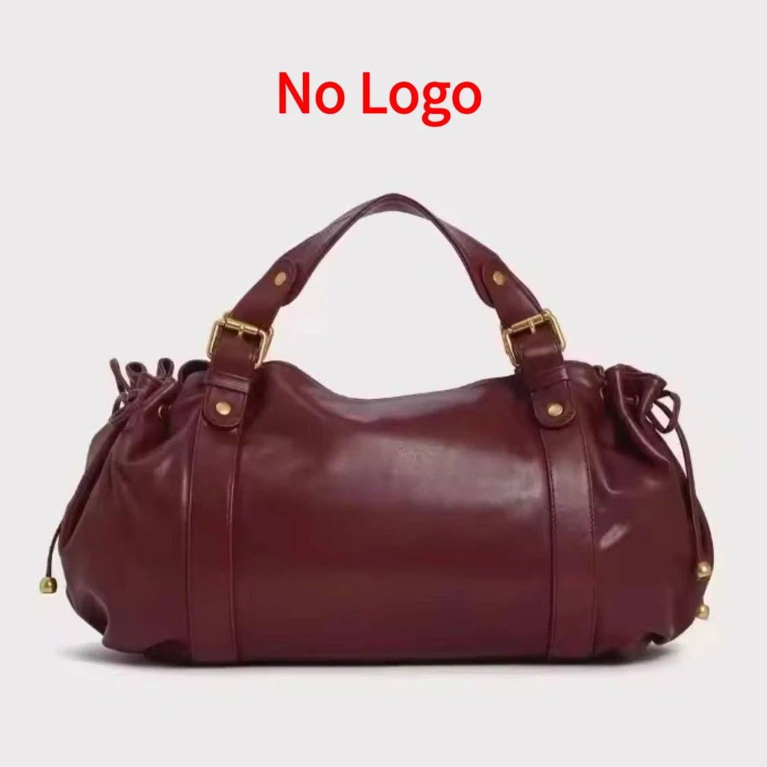 Fashion Large Capacity Boston Bag Designer Women Handbags Luxury Soft Crumpled Pu Leather Shoulder Crossbody Bags Commuter Bag