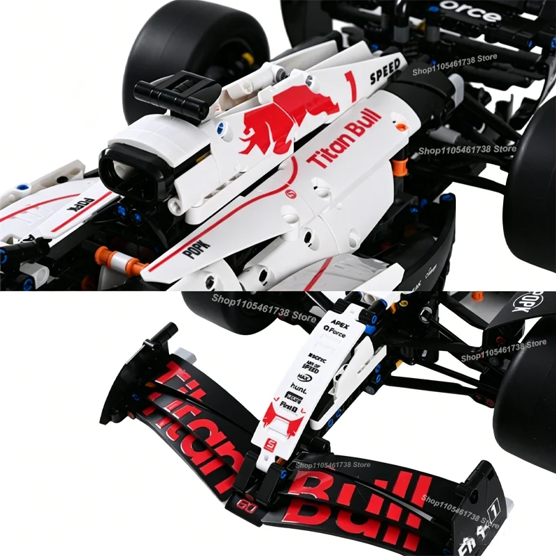 MK6025 NEW Technical Classic Performance 1900+Pcs RB21 White Sports Car Building Blocks MOC DIY Assembly Model Set Boys Toy Gift