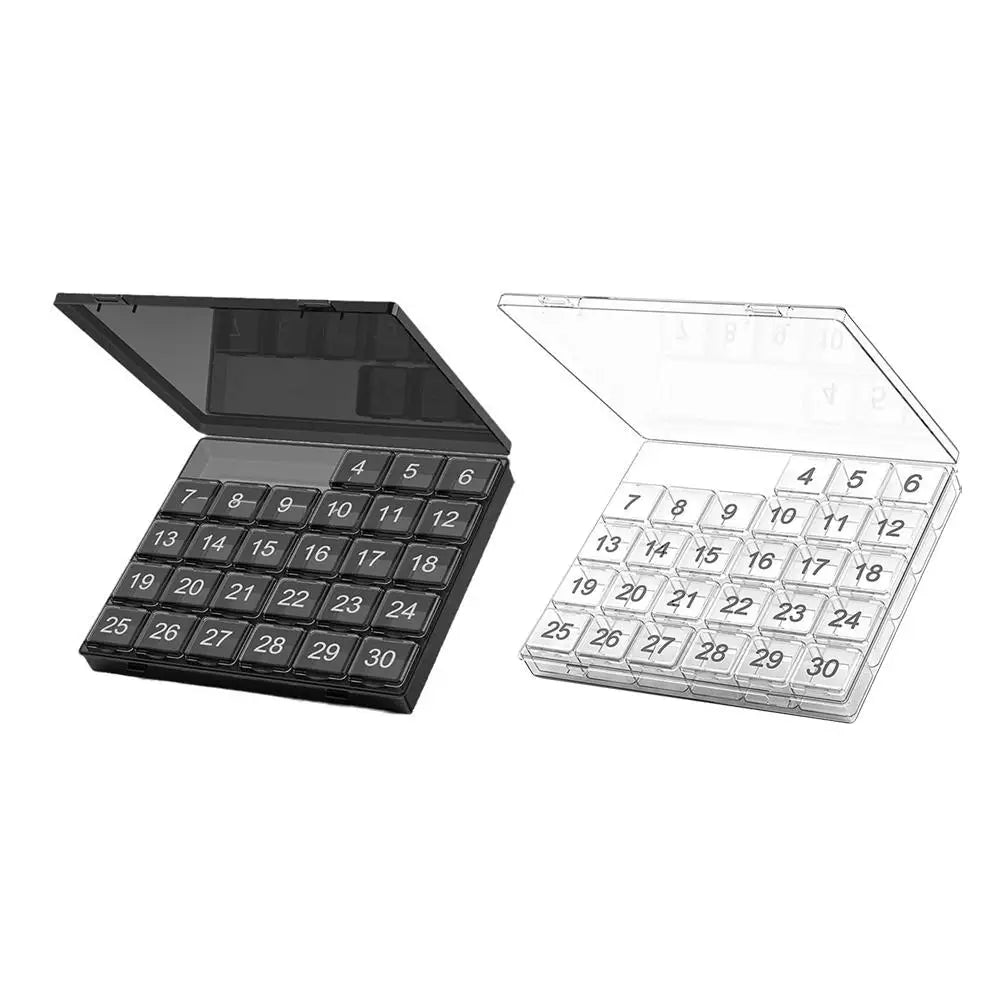 30 Day Pill Organizer BoxDescribe Monthly Pill Organizer Once A Day Portable Month Pill Cases Medicine Organizer For Vitamin