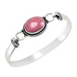 Vintage 925 Silver Natural Oval Moonstone Bangle Bracelets Handmade Birthstone Bangle Gifts Fine Jewelry for Women Men