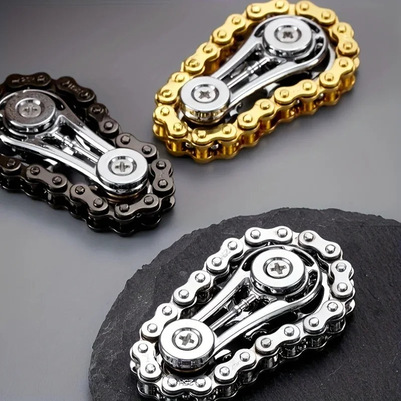 Anti-stress Anxiety Edc Fidget Adult Fingertip Spiral Sprocket Flywheel Metal Bicycle Chain Antistress Toy Fidgets Spinner Toys