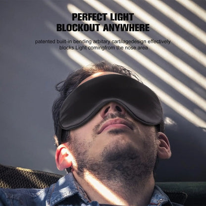 Silk Sleep Mask - 100% Blackout, Zero Eye Pressure, Blindfold with Breathable & Skin-Friendly, Super Soft Travel Sleep Eye Cover