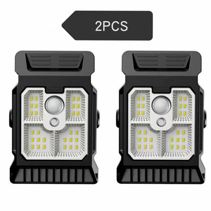 Solar powered courtyard lamp, household garden lighting, human body sensing multifunctional outdoor clip on lawn lamp
