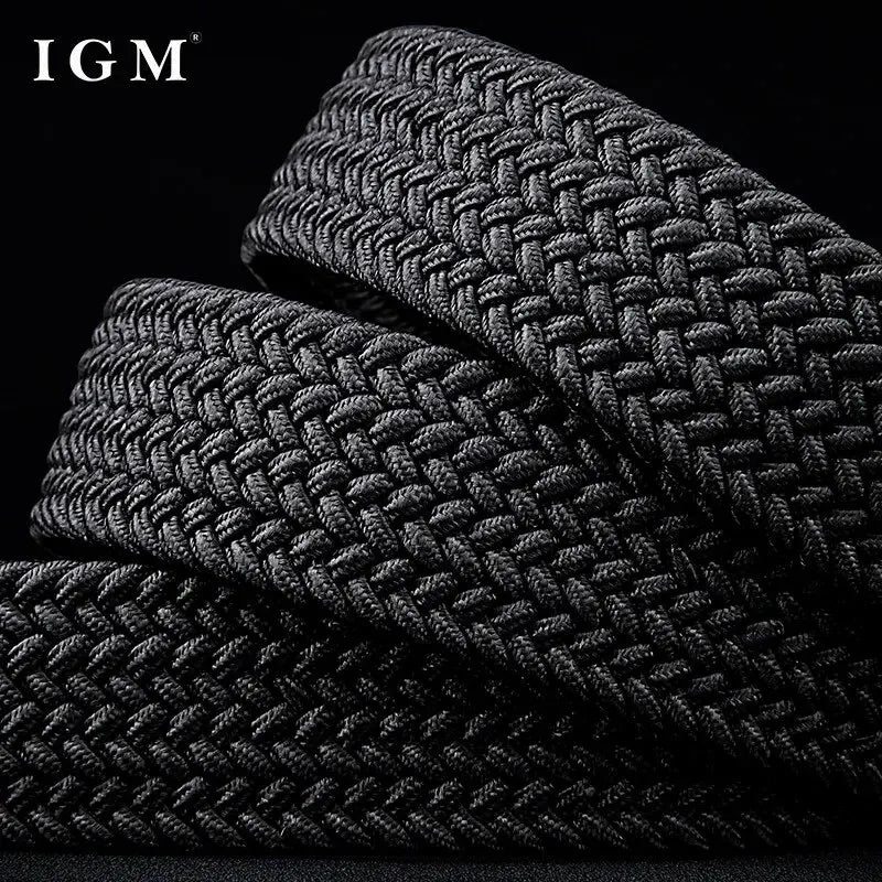 Men Belt Braided Elastic Belt for Men Stretchy Woven Canvas Fashion Belt for Versatile Jeans and Pants