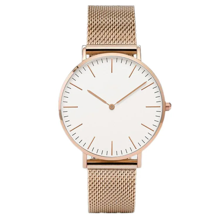 Ultra-thin Fashion Watch Women Luxury Metal Mesh Belt Ladies Quartz Wristwatches Minimalist Elegant Woman Watches reloj mujer