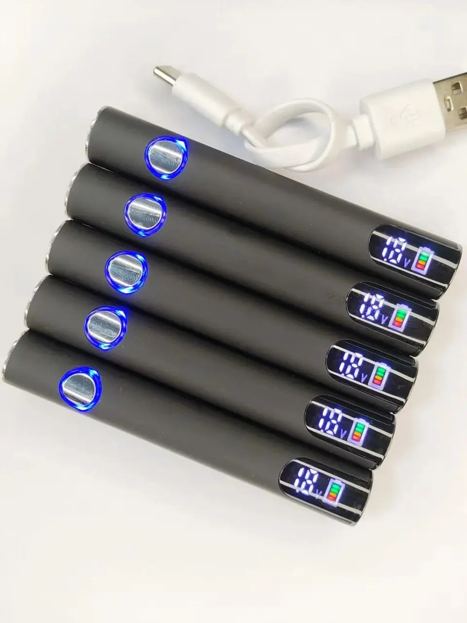 5pcs LED 510 Thread Battery 500mAh Cart Pen Adjustable Voltage Portable Electric Soldering Iron Welding Kit