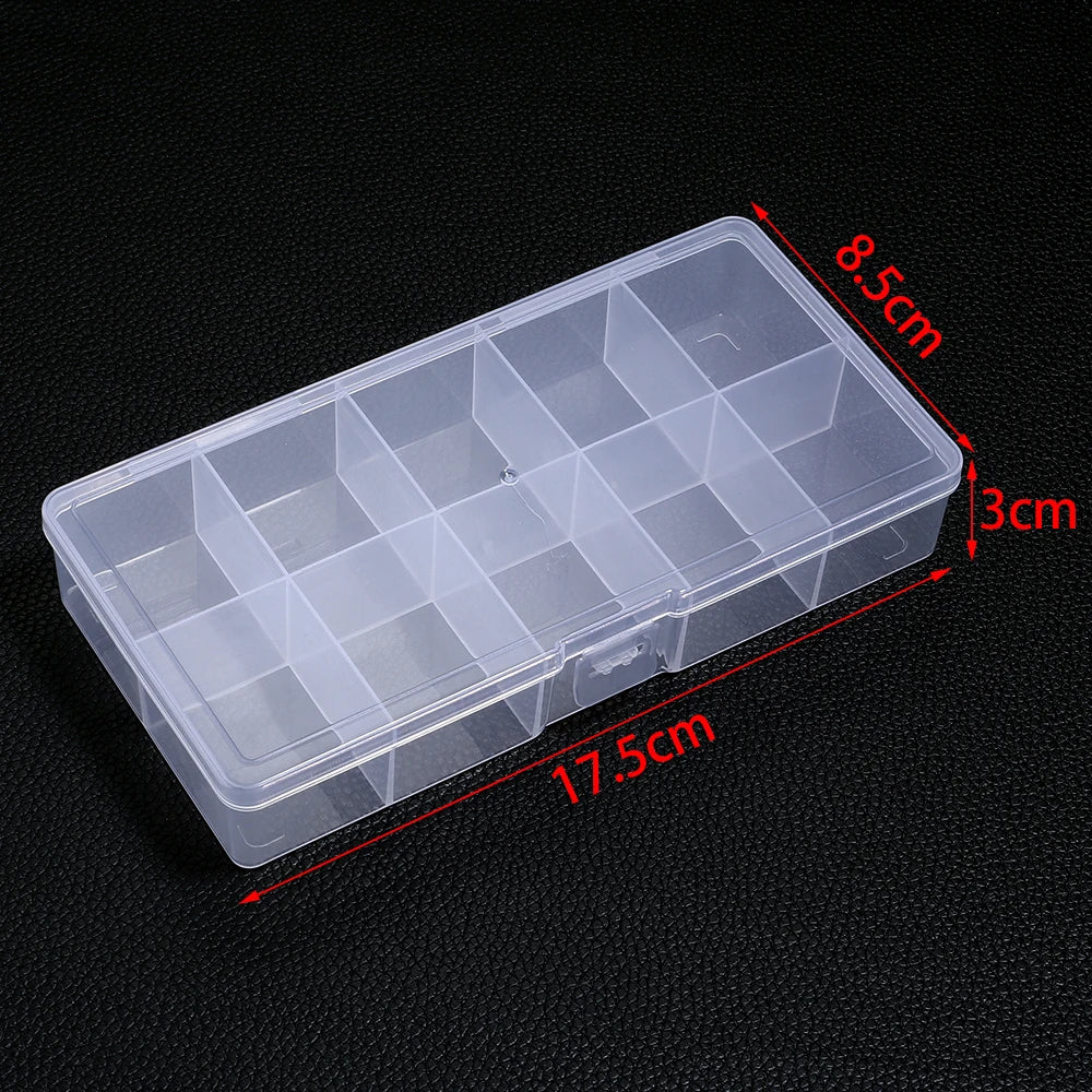 1 Pc Plastic Jewelry Box 5-28 Compartment Slot Organizer Storage Beads Container Adjustable Jewelry Storage Box Rectangle Case
