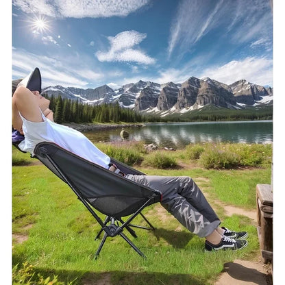 Portable Lightweight Folding Camping Chair With Storage Bag Outdoor Seat For Fishing Beach Picnic Hiking Backpack Travel