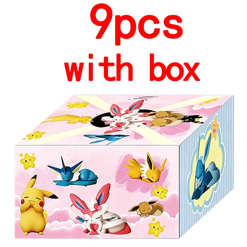1-9pcs Anime Pokémon Eevee Figure Blind Box Toy Multi Form Series PVC Model Desktop Decoration Birthday Halloween Christmas Gift