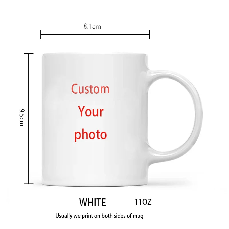 Customize Photo Black Coffee Mug - Personalized Dog Cat Familay Lover Photos Cup Tea Cup with Names Mothers' Day Surprised Gift