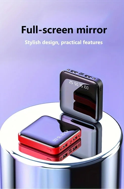 30000mAh Mini Power Bank Fast Charging Large Capacity Portable Power Bank 4 in 1 Cable for Xiaomi iPhone Samsung Huawei 2025 New