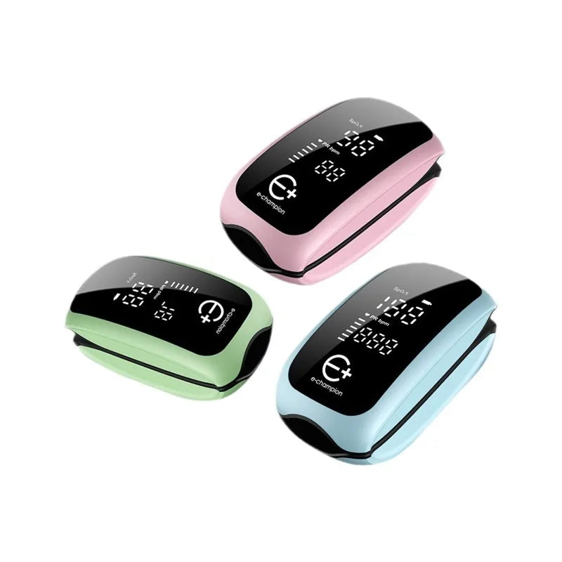 Rechargeable Medical Oximeter Strap Lanyard Fingertip Pulse Oximeter Blood Oxygen Saturation Monitor Digital LED Display Child