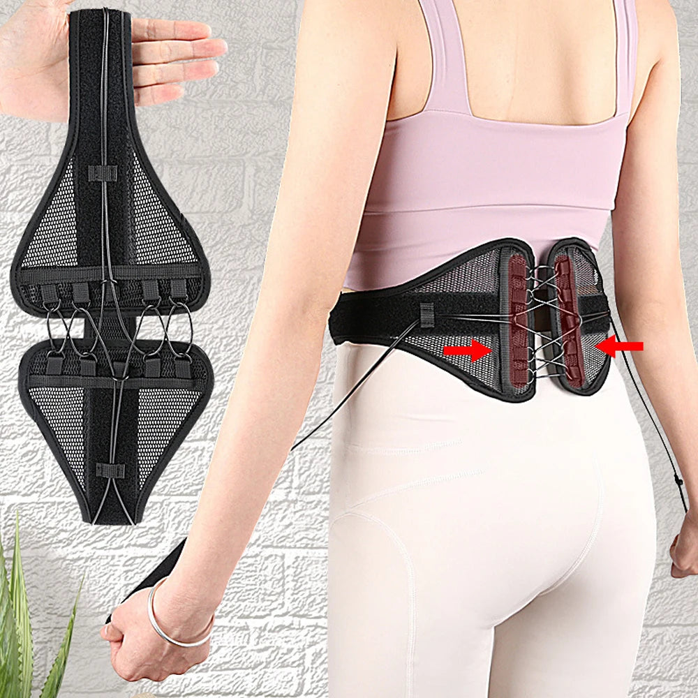 1pc Spine Sport Back Brace - Athletic Men's and Women's Workout Lumbar Corset for Exercising, Running, Golfing, Driving, Fishing