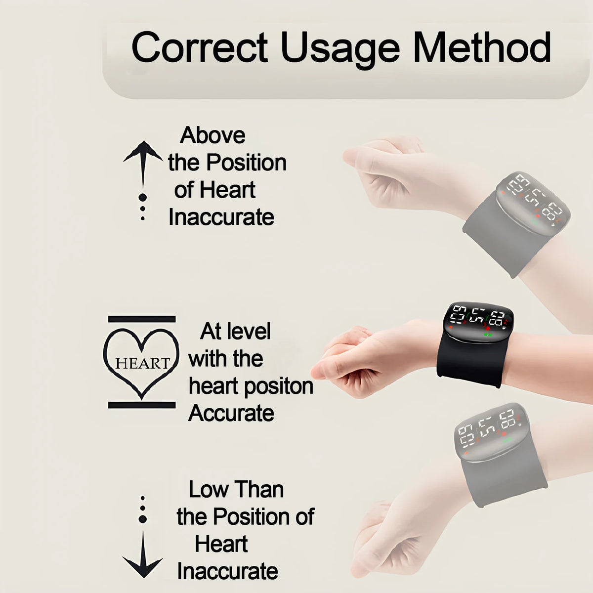 Wrist Electronic Blood Pressure Monitor Tensiometer Voice Sphygmomanometer BP Monitors LCD Digital Meter Tonometer Instrument