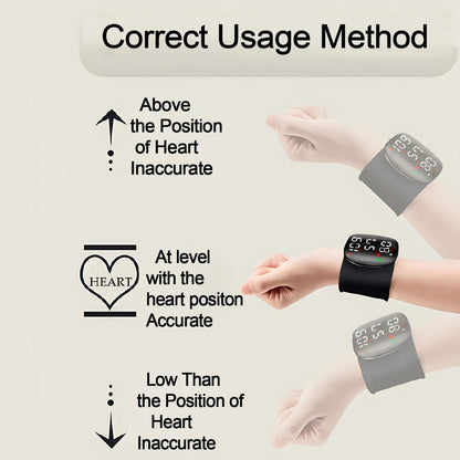 Wrist Electronic Blood Pressure Monitor Tensiometer Voice Sphygmomanometer BP Monitors LCD Digital Meter Tonometer Instrument