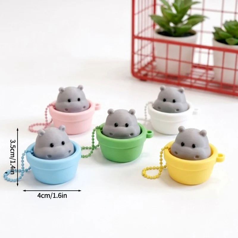 Turtle Keycap Keychain Cartoon Animals Keyboard Clicker Fidgets Click Anti-stress Pendant Charms Keyrings Birthday Gifts 키캡