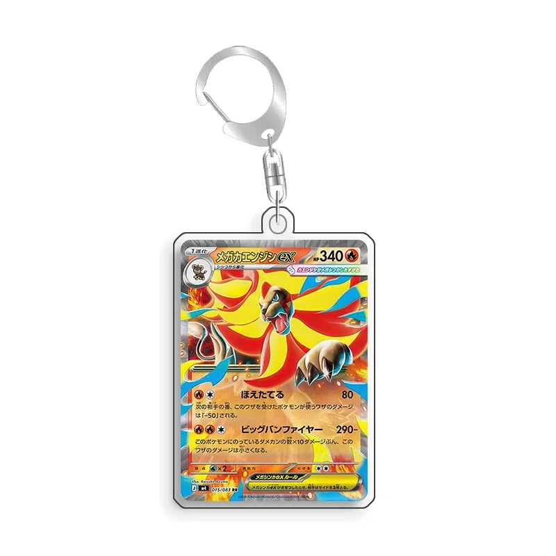 Keychain For Pokemon Duskull Cynthia Popplio Acrylic Homemade Cartoon Anime Backpack Pendant Decoration Collection Fans Gift 5cm