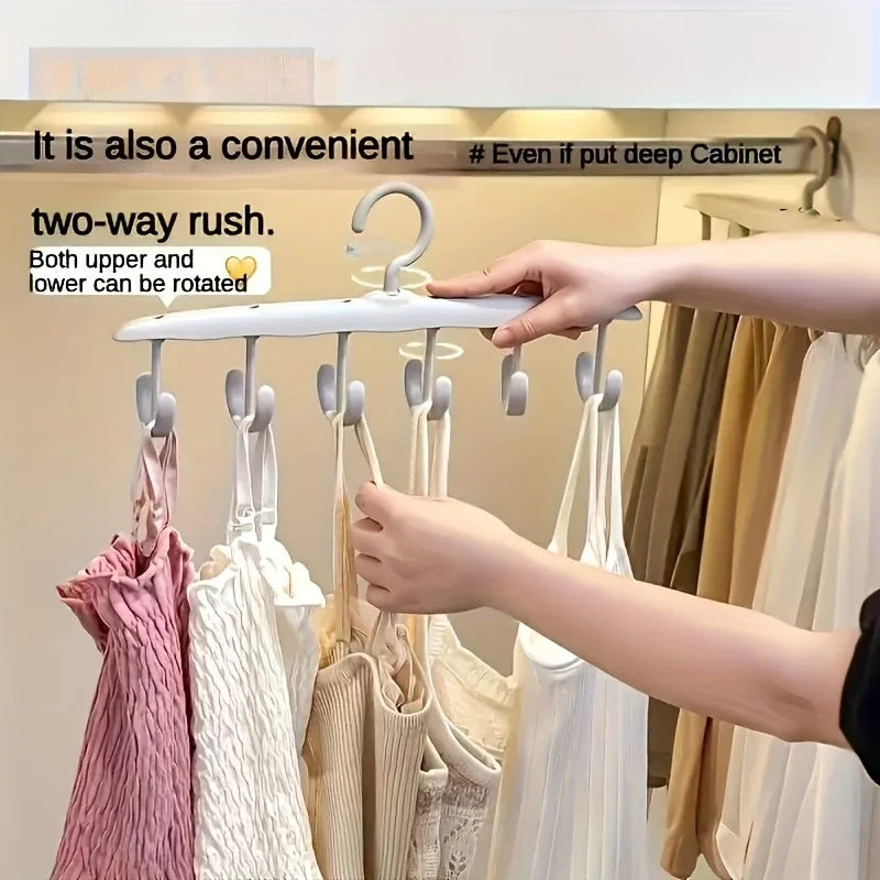 12-Hook Rotating Hanger – Space-Saving Closet Organizer for Ties, Belts, Underwear, Skirts | Portable Home & Dorm Storage 2030