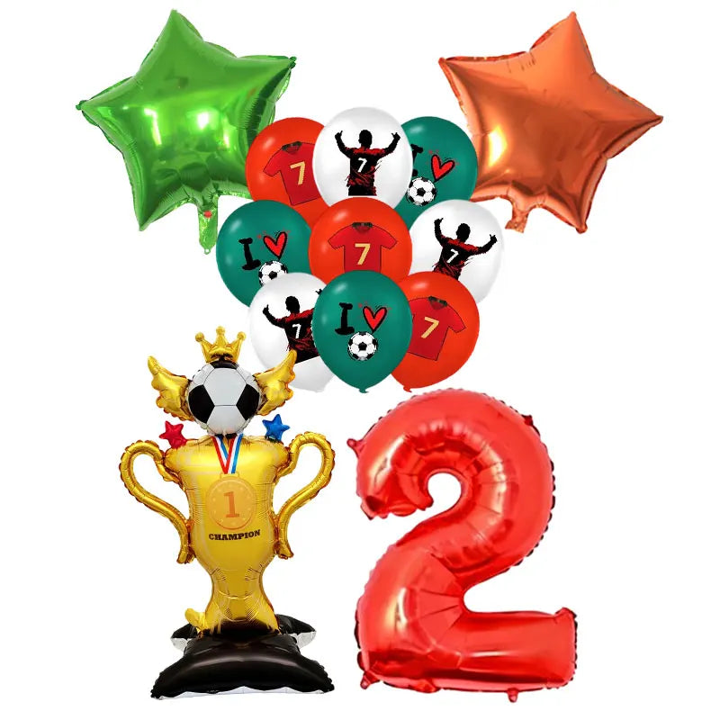 Soccer Birthday Party Supplies Football Theme  Birthday Party Decoration Cotillon Birthday CR7 Soccer Plate Cups Balloons Supply